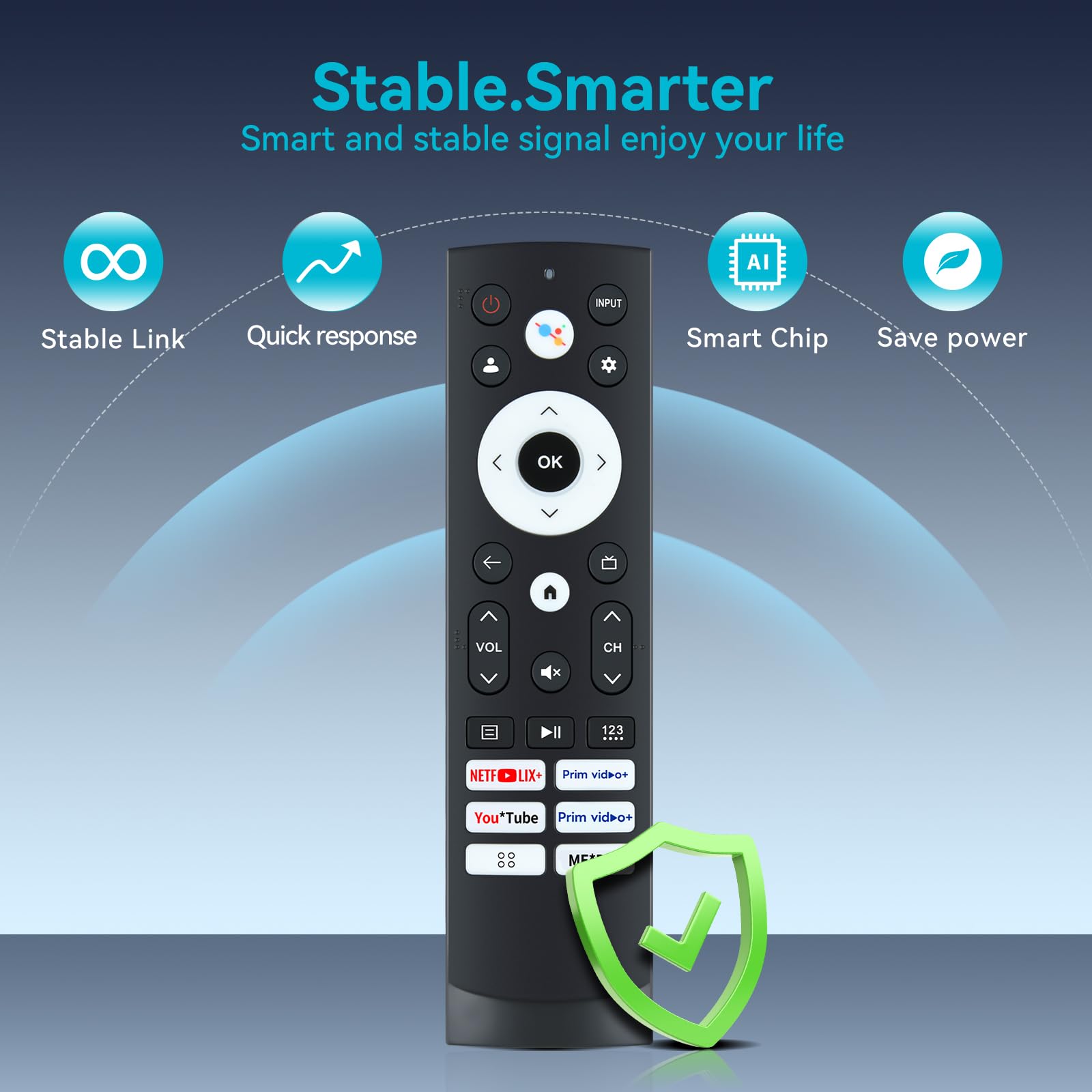 ERF6P64H Telecomando sostituito con la voce -VINABTY-fit per telecomando Hisense Smart TV 55U79KQ 65U79KQ 75U79KQ 55U8KQ 65U8KQ ERF6B64H