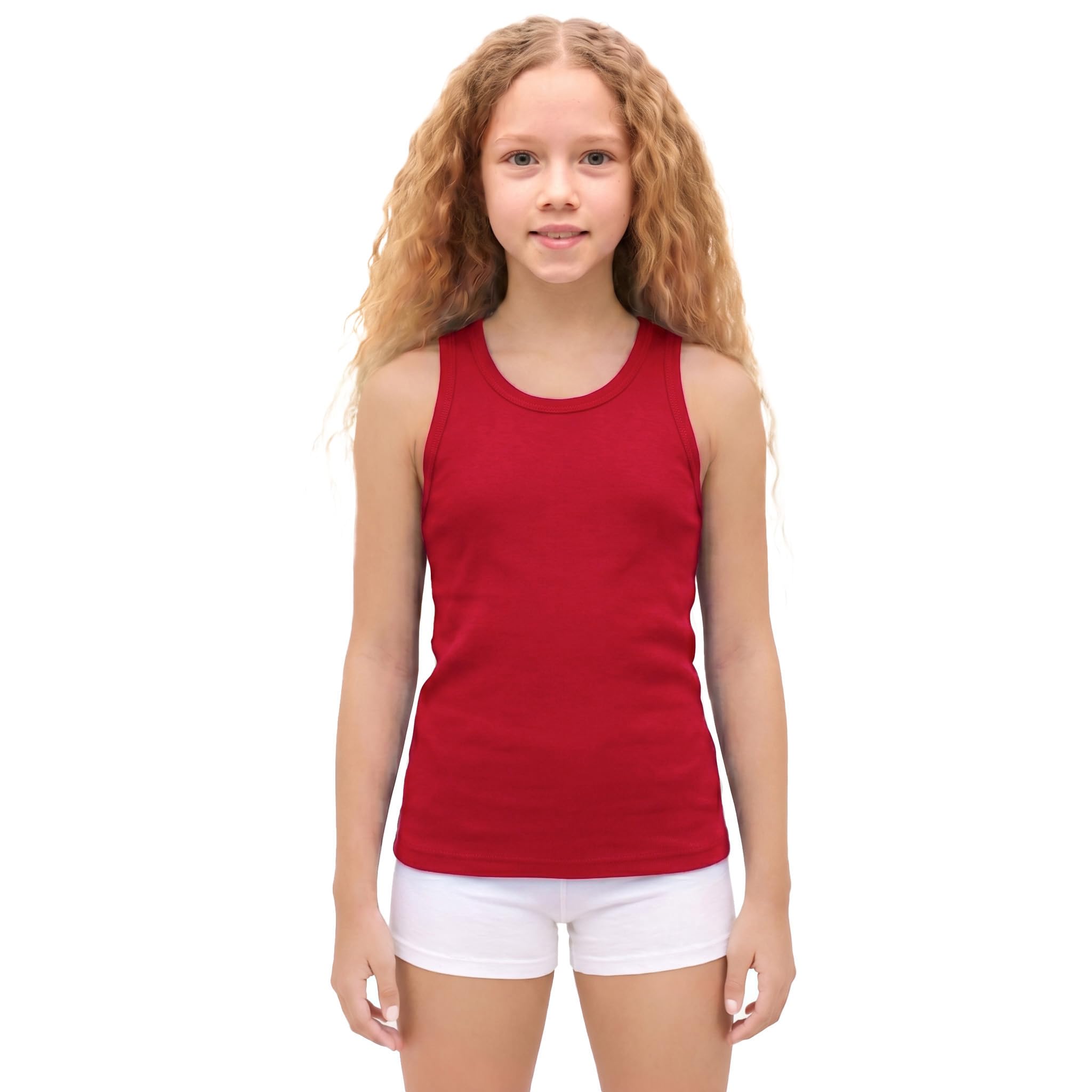 Lilax Girls' Racerback Tank Top 11 Red