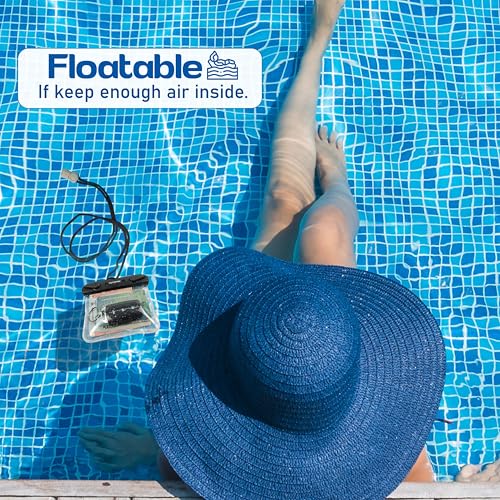 Funda flotante impermeable para llavero de coche con cierre Snap-Ziplock para llaves remotas, tarjetas y dinero, bolsa seca sumergible transparente miniatura 6