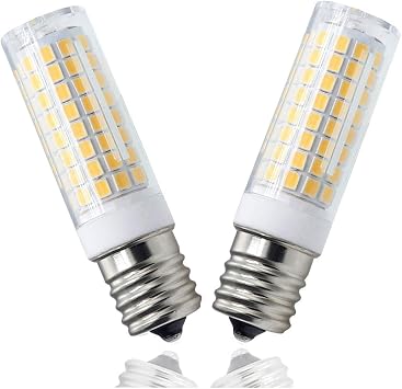 E17 LED Bulb,Dimmable 8W,80W Halogen Bulb Equivalent,800Lm, AC120V,E17 Bulb Warm White 3000k, for Over Counter Microwave Ovens Pack of 2