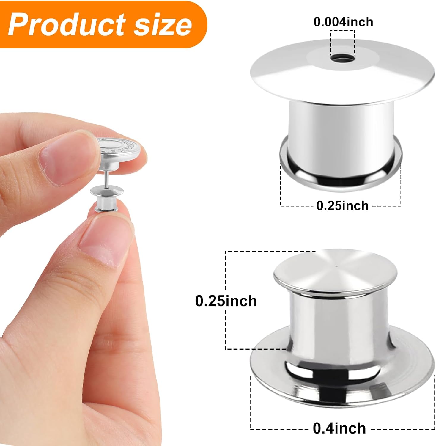 Phinus Pin Backs, 50PCS Metal Locking Pin Backs, Pin Back Locking Can Be Used for Badges, Lapel Pins, Enamelled Pins, Charms, Bags, Clothes, Denim Buttons, Badges and More
