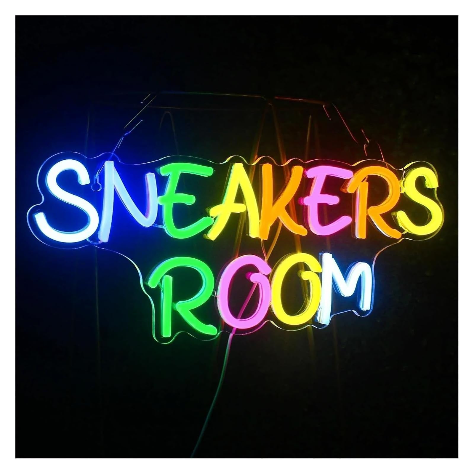 Ideas creativas para regalos con letreros de neón Lámpara de pared LED con diseño zapatillas y letreros neón para decoración interiores