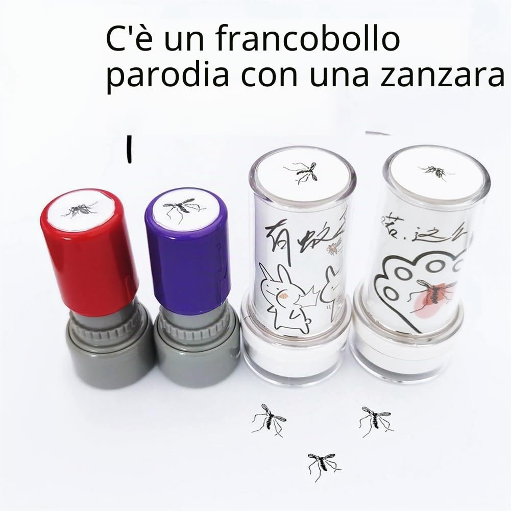 Timbro per zanzare rotondo, giocattolo per zanzare, scherzo, realistico, facile da pulire, giocattolo per studenti, bambini, coppie