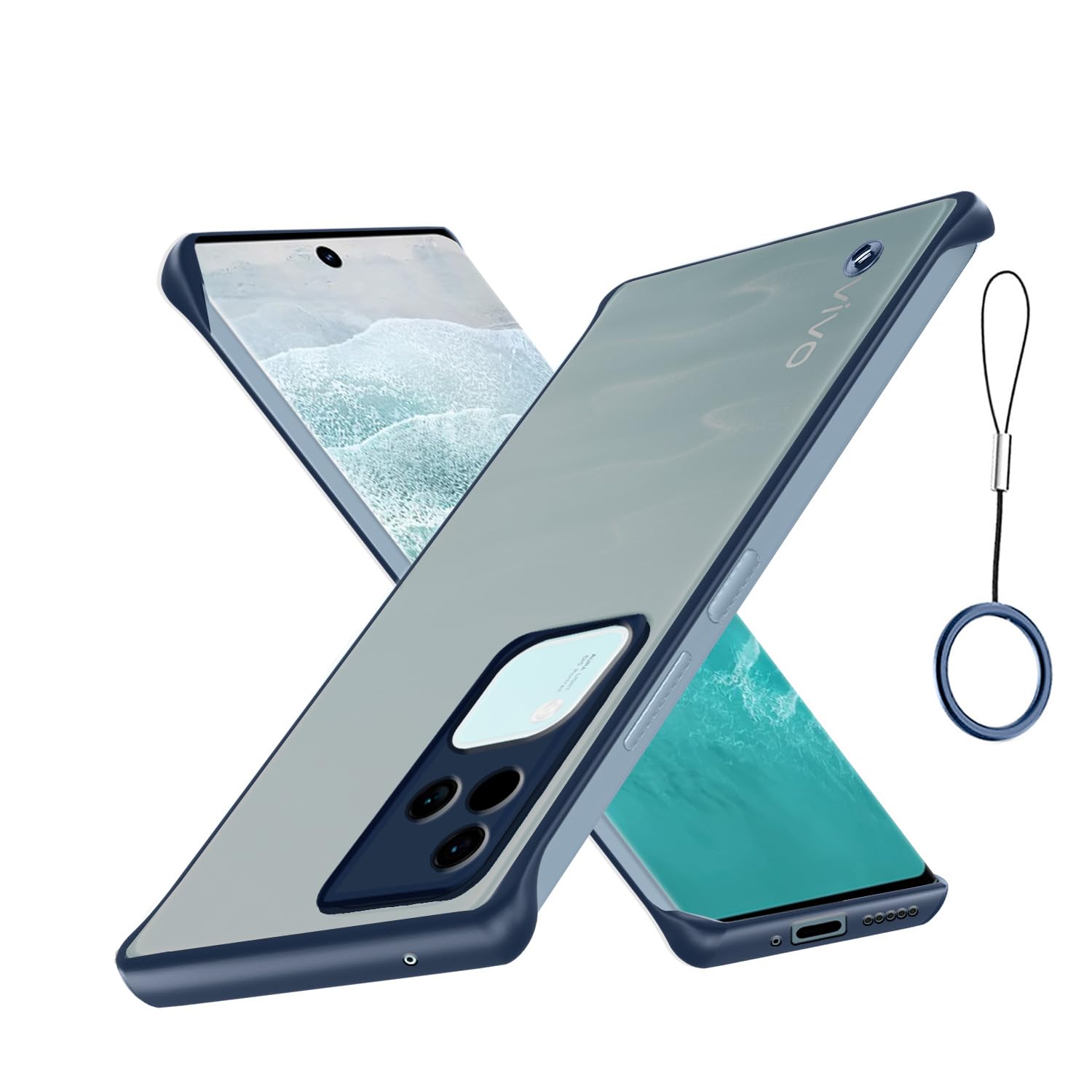 Pikkme Vivo V30 5G / Vivo V30 Pro 5G Back Cover | Hybrid Frameless | Full Camera Protection | Raised Edges | Frosted Matte Translucent Bumper Case for Vivo V30 5G / Vivo V30 Pro 5G (Blue) (B0D46ZFLJC) Amazon Price History, Amazon Price Tracker