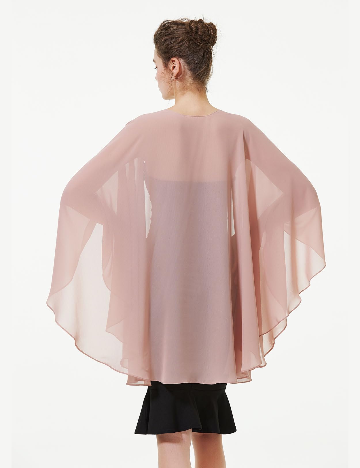 BEAUTELICATE Scialle Donna Elegante per Cerimonia Taglie Forti Chiffon Coprispalle Sheer Stola Donna per Matrimonio Estivo Sposa Abiti