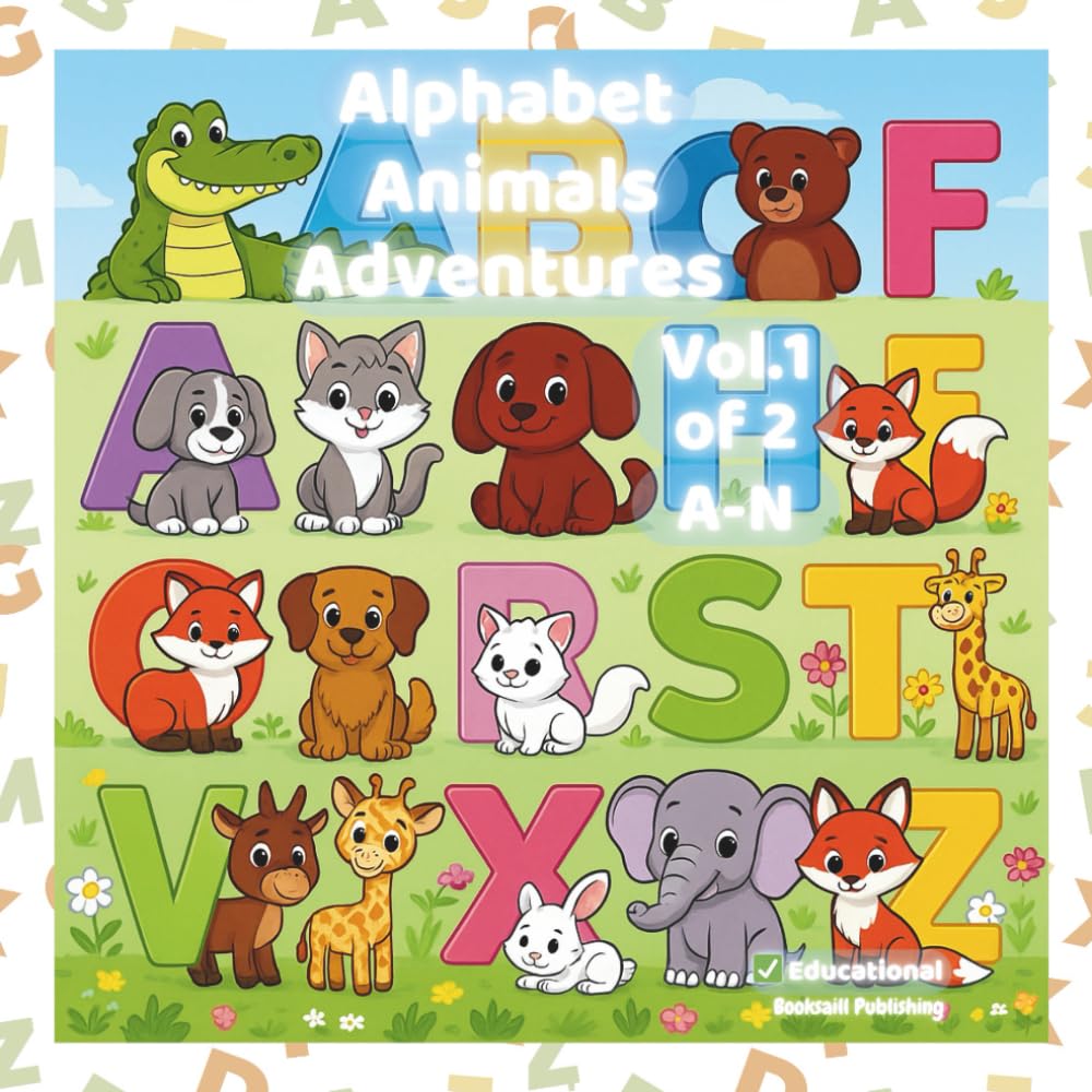 Alphabet Animals Adventures: Learn the alphabet with animal friends - letters with fun activities! - dot-to-dot, coloring & learning