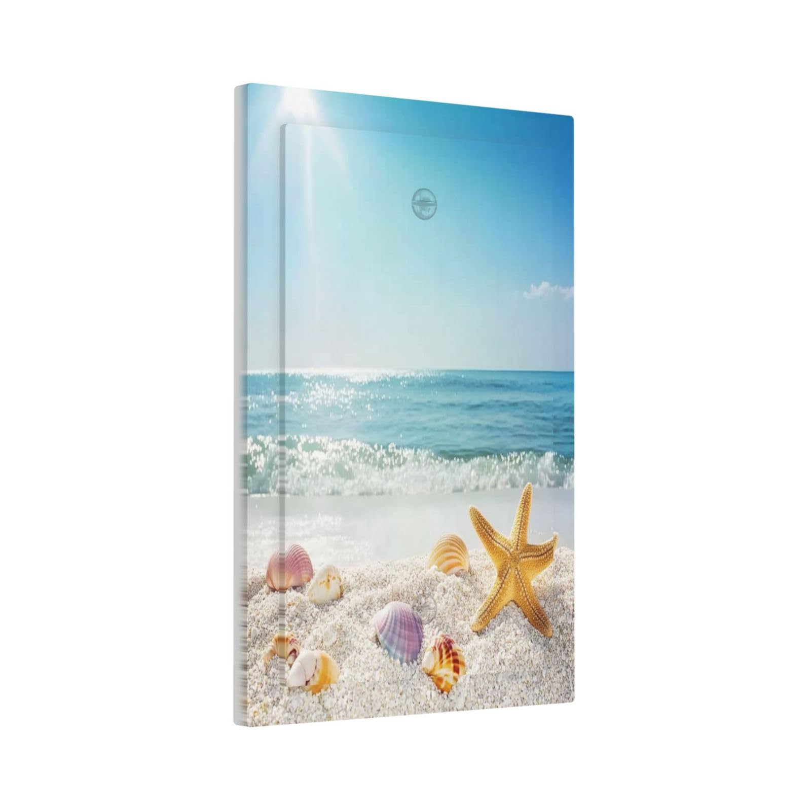 Nijuodnijir Light Switch Cover Plate Summer Beach Colorful Seashell Starfish 1 Gang No Device Blank Electrical Wall Plates Faceplate Decorative Switch Plate For Kids Room Nursery Decor