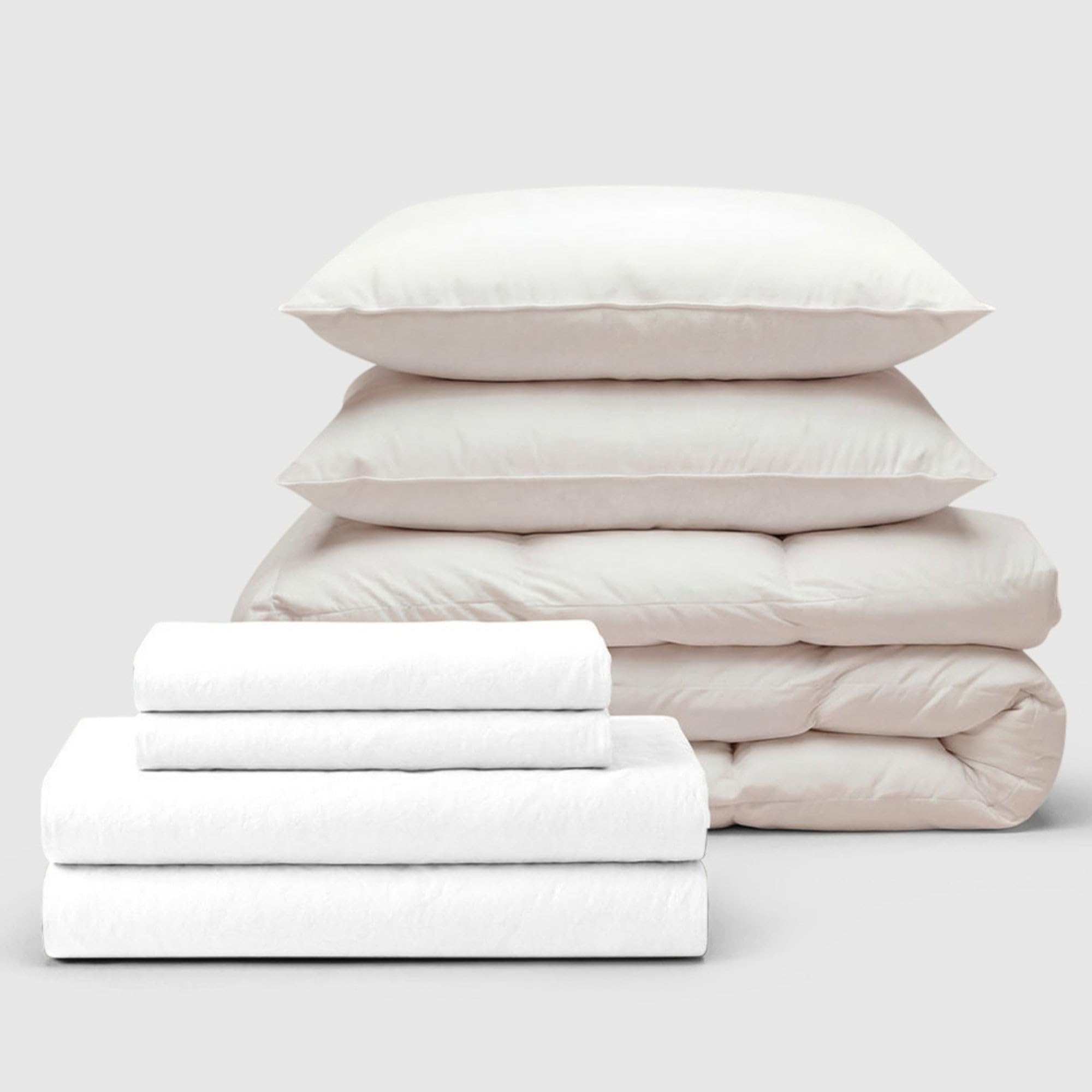 Bedable White Percale Move-In Bedding Set - S.king - Standard