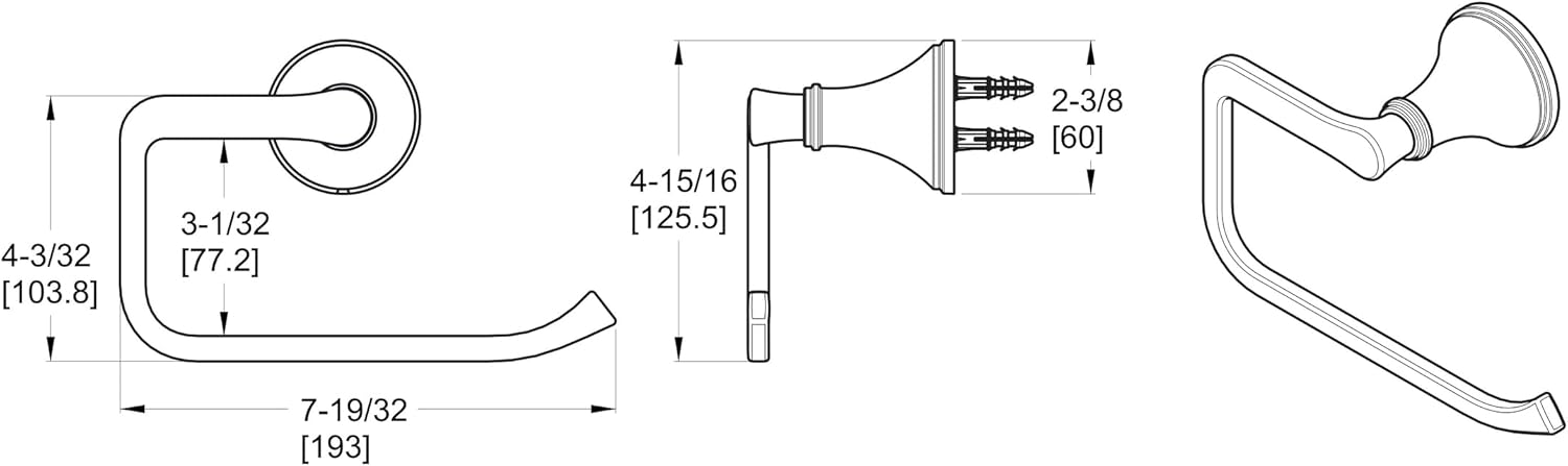 Pfister Auden Towel Ring, Hand Towel Holder for Bathroom, Wall-Mounted, Screw-In, Tuscan Bronze Finish, BRBAD0Y