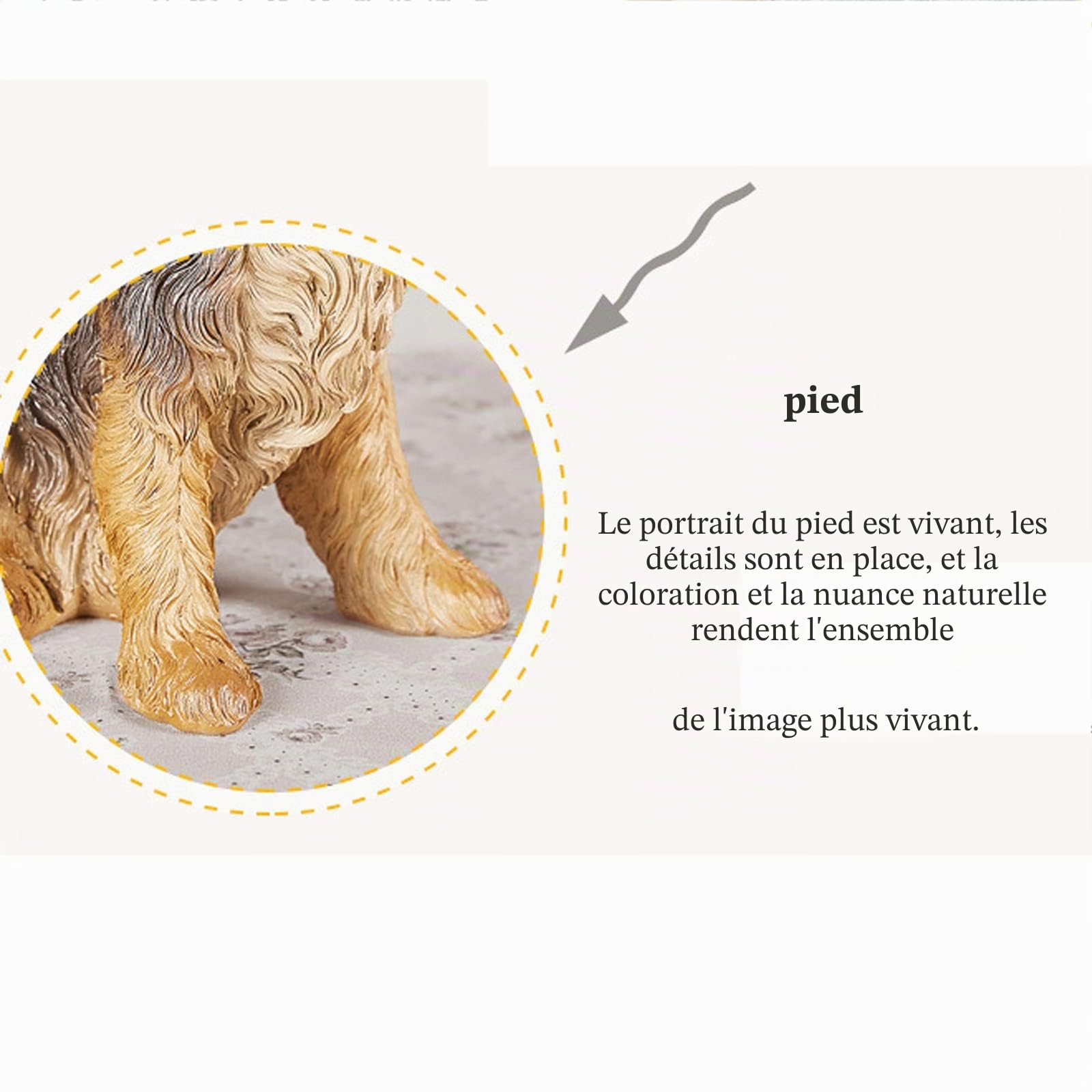 MBROS Statues de Jardin d'animaux, Statue de Yorkshire Terrier en résine Ornements de Chien de Simulation Statue de Chien Salon Ameublement Décorations de Jardin en Plein air