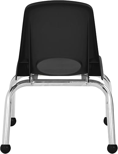 Miniatura 17 de Factory Direct Partners 10355-BL Silla escolar apilable de 10 pulgadas, asiento apilable para estudiantes con patas de acero cromado y rodamientos