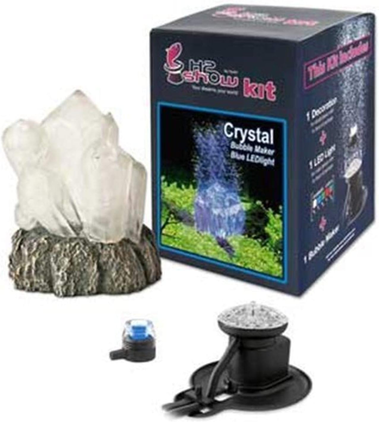 Hydor H2Show Wonders Ornament Kit - Blue Crystal , Blue LED