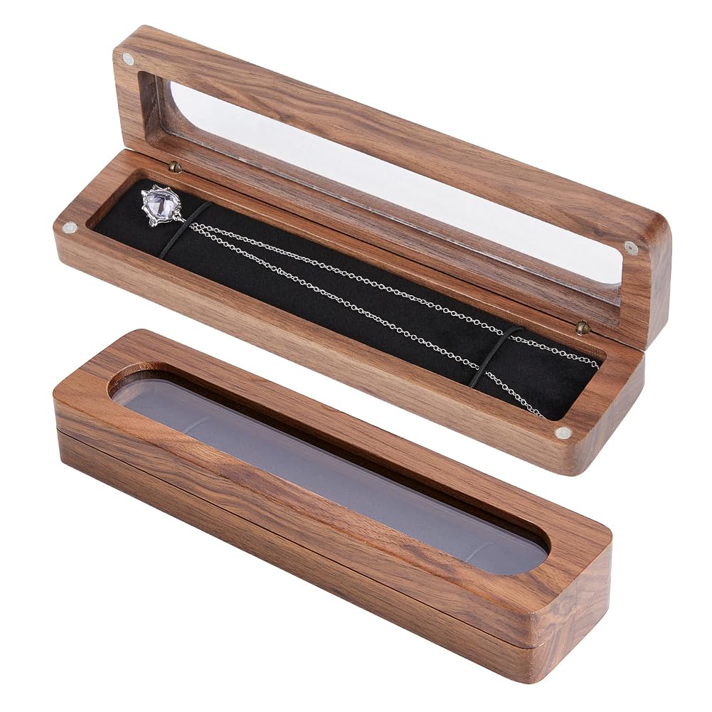 Boîte de rangement rectangulaire en bois pour ranger bijoux et petits accessoires