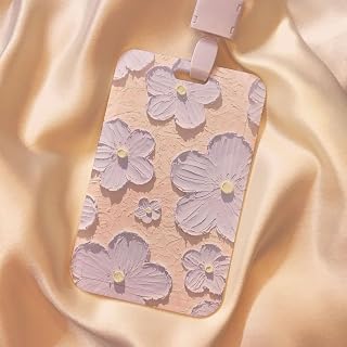 Oil Painting Flower Rice Card Set, Campus Student ID Card, Bus and Subway Access Card, Work Card, Hanging Rope Protection Set, Two Sets