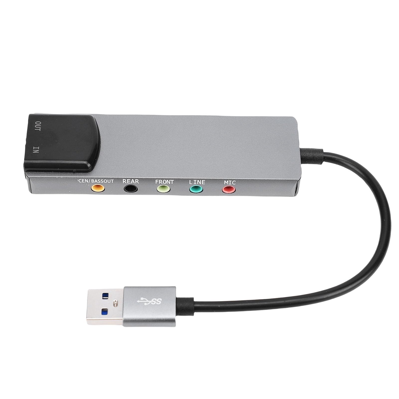 Karta Dźwiękowa USB 7.1, Adapter USB 7.1, Zewnętrzna Karta Dźwiękowa do Laptopa PC z Wyjściem Cyfrowym SPDIF i Obudowa ze Stopu Aluminium