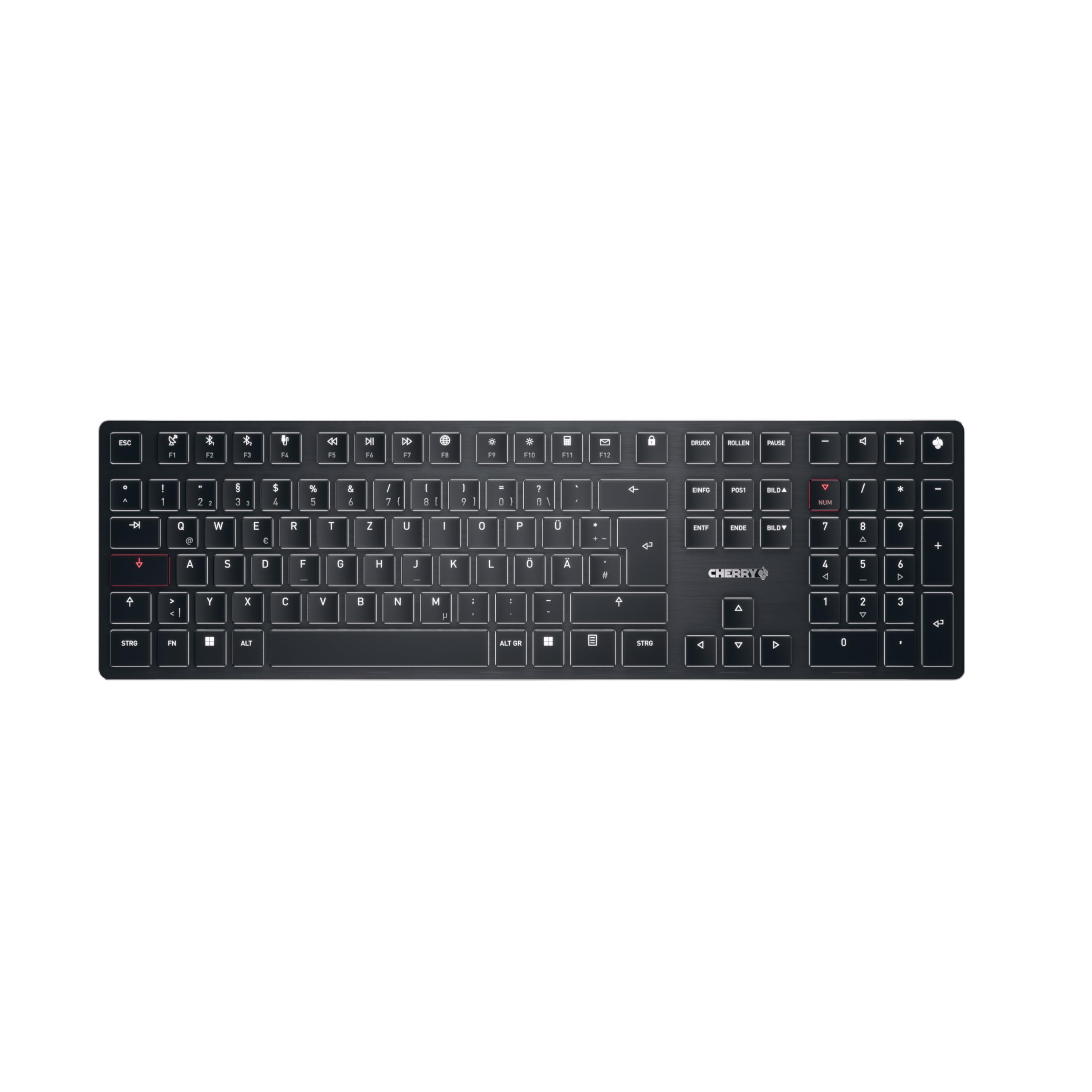 CHERRY KW X ULP, Ultra Flache Mechanische Tastatur, Deutsch QWERTZ, Schwarz