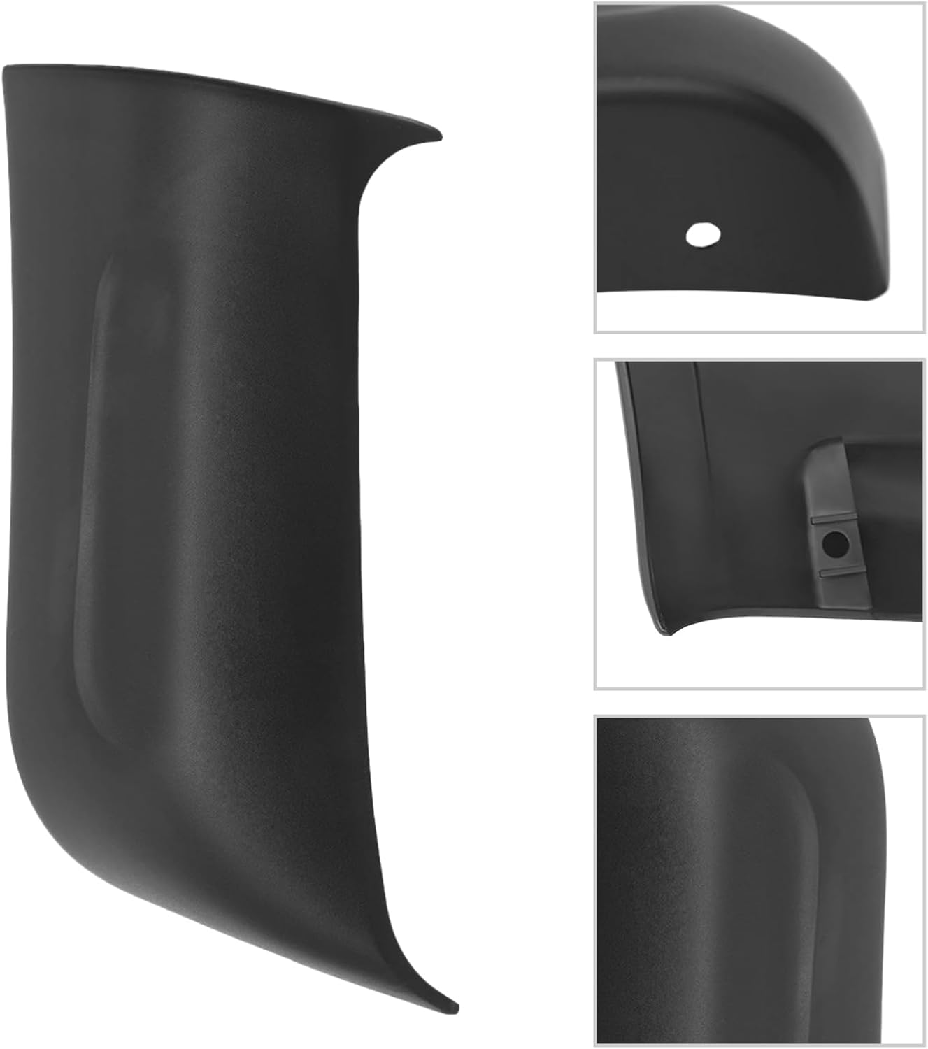 Front Bumper Corner Molding Trim Fender Flare for 2011-2016 Ford F-250 F-350 F-450 F-550 Super Duty, Black PP Replacement Cover, Direct Fit OEM BC3Z16038AA, BC3Z-16038-AA (Right Passenger Side)
