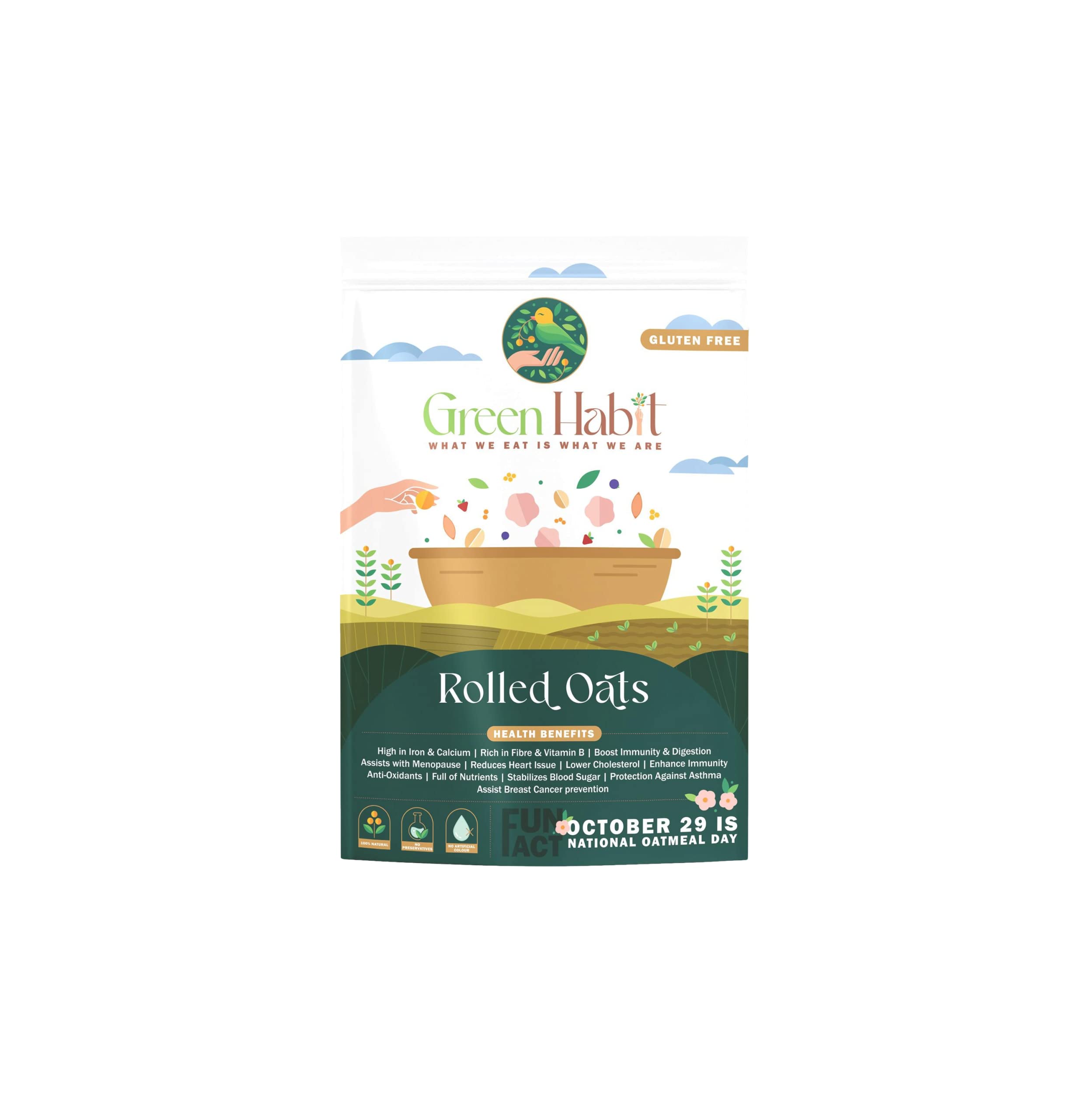Greenhabit Gluten free rolled oats (5 kg) (B089KPH29H) Amazon Price History, Amazon Price Tracker
