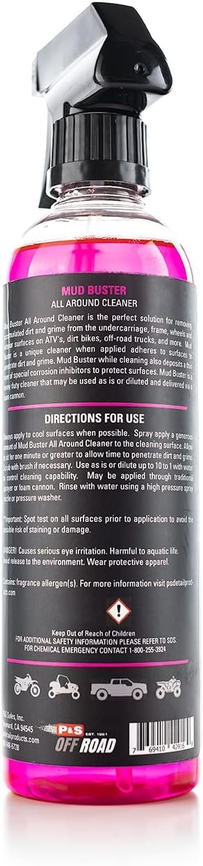 P & S PROFESSIONAL DETAIL PRODUCTS P&S Off Road Mud Buster Foaming Cleaner – Heavy-Duty Degreaser for Undercarriages, Frames & Wheels – Tough on Mud & Grime, Corrosion Protection - 16 oz. Spray - Image 2