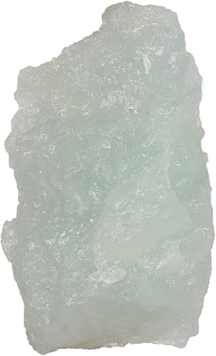 GEMHUB Gema de aguamarina de 73.5 quilates con certificación de cristal curativo áspero, piedras preciosas sueltas de color cielo aguamarina cristal