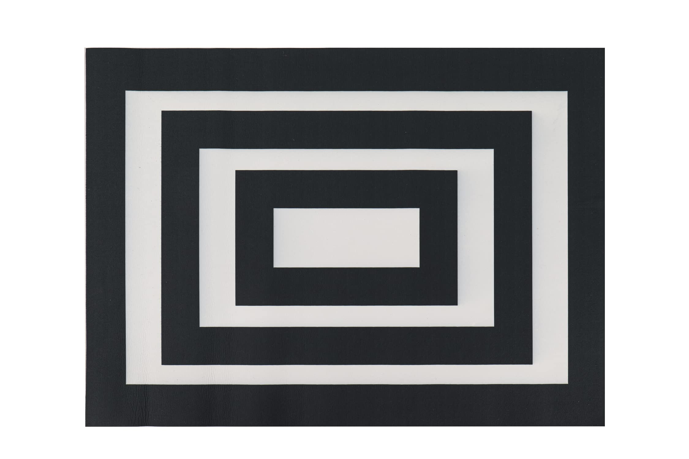Evergreen Black and White Frame Layering Entrance Doormat | Indoor and Outdoor | 42-inches x 26-inches | Non-Slip Backing | All-Season | Low Profile | Home Décor | Sassafras Collection