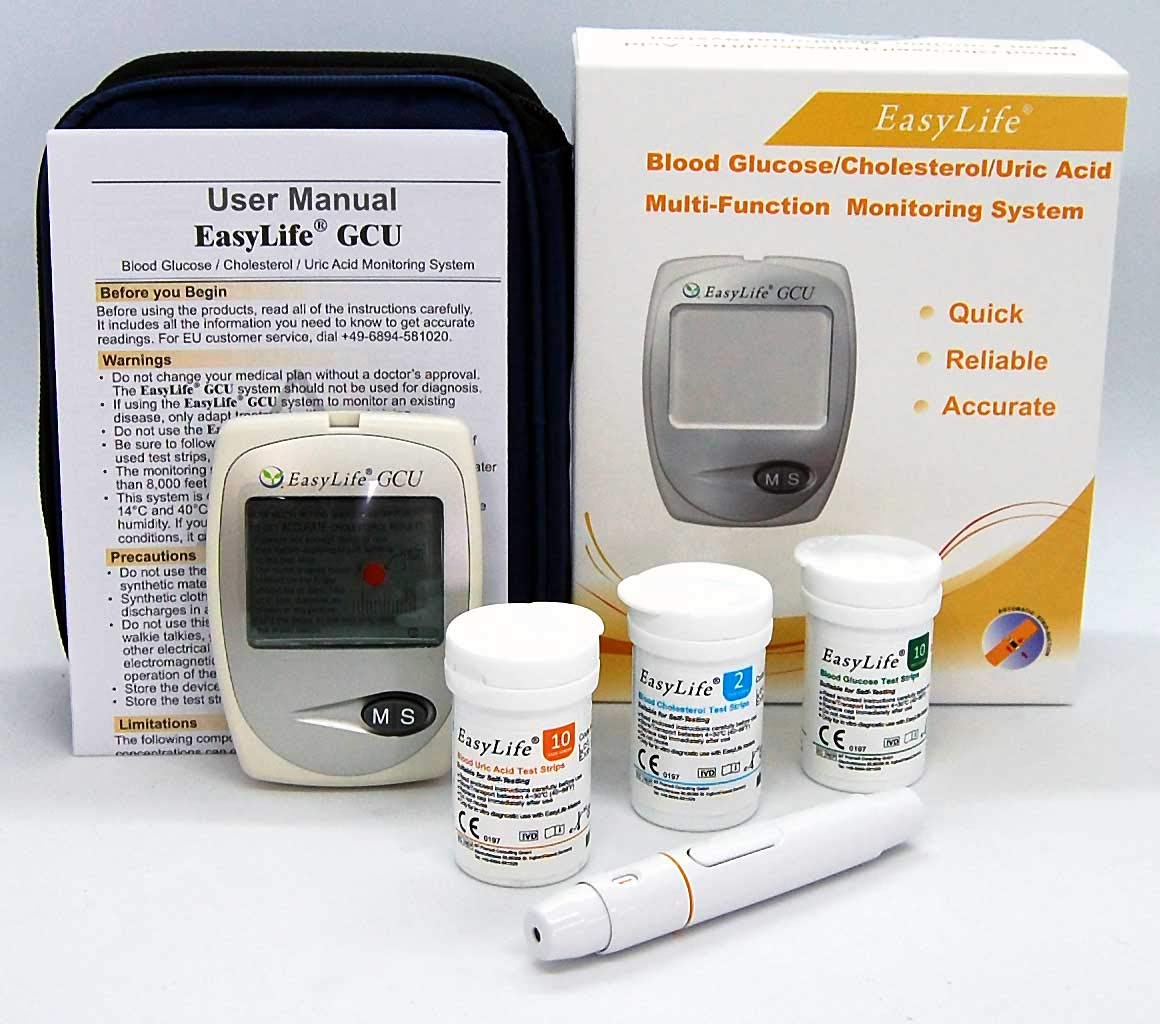 Blood Cholesterol Monitor kit 3 in 1 Meter System, EasyLife Blood