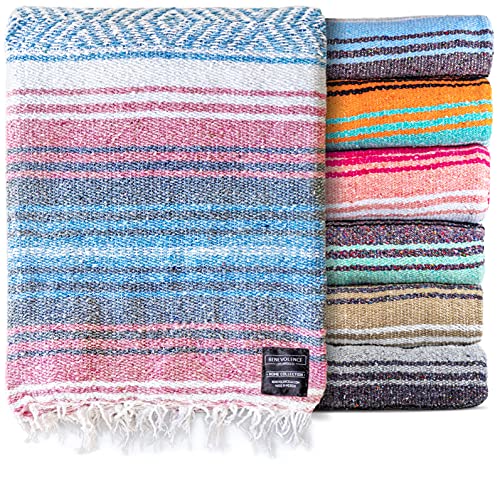 image for Benevolence LA Authentic Handwoven Mexican Blanket | Yoga Blankets, Ou