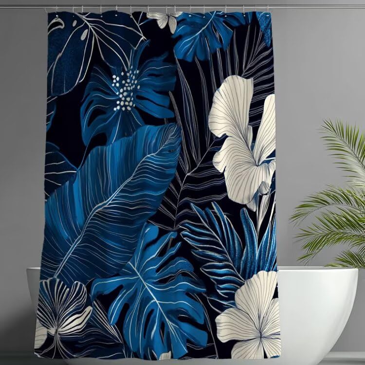 Shower curtain anti moisissure imperméable 120x180 pour baignoire salle de bain