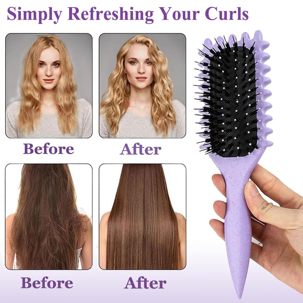 Curly Hair Brush for Defining Detangling, Shaping Curls For Wet And Dry Hair - Image 4