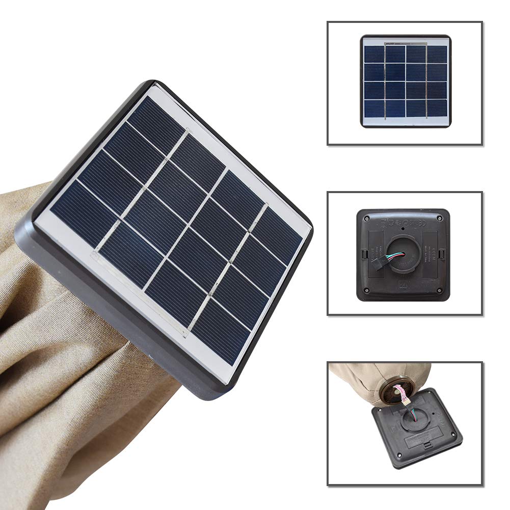 Amazon Com Eliteshade Sunbrella Solar Umbrellas 9ft Market Umbrella With 80 Led Lights Patio Umbrellas Outdoor Table Umbrella With Ventilation And 5 Years Non Fading Top Beige Garden Outdoor