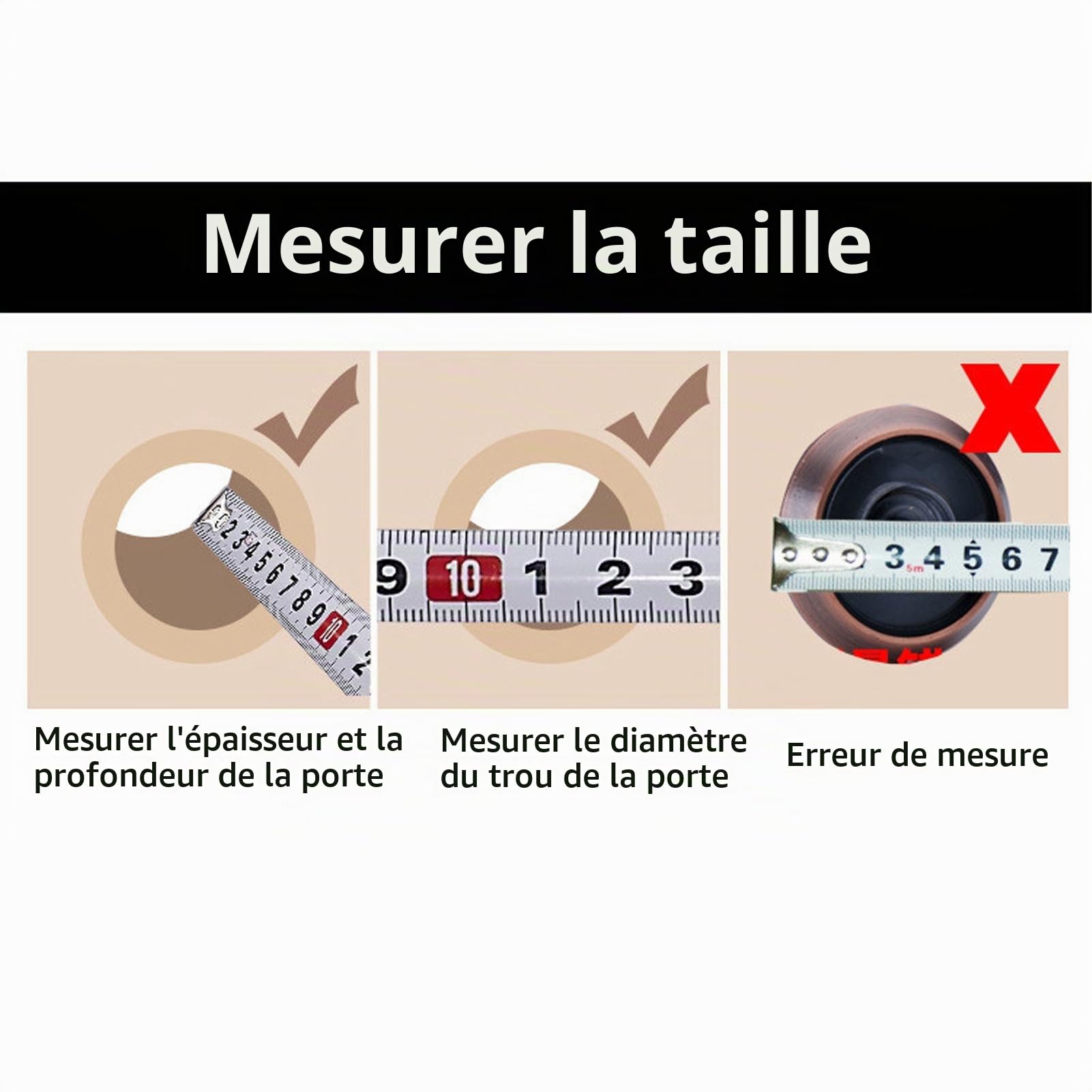 De Visualisation De Porte, Caméra à Vision Nocturne 1080p Wifi Infrarouge Pour Judas De Porte Caméra à Grand Angle 170 Degrés Pour Judas De Porte Pour Porte D'entrée (GRAY)
