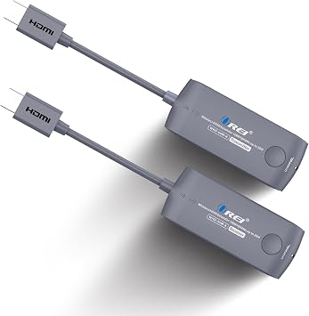 OREI Wireless HDMI Extender 1080p60Hz, 20M, SSID Pairing, Channel Switching | HDMI Wireless Extender, Wireless HDMI Transmitter 5GHz WiFi, Low Latency, Plug & Play, HDMI 1.3, HDCP 1.4