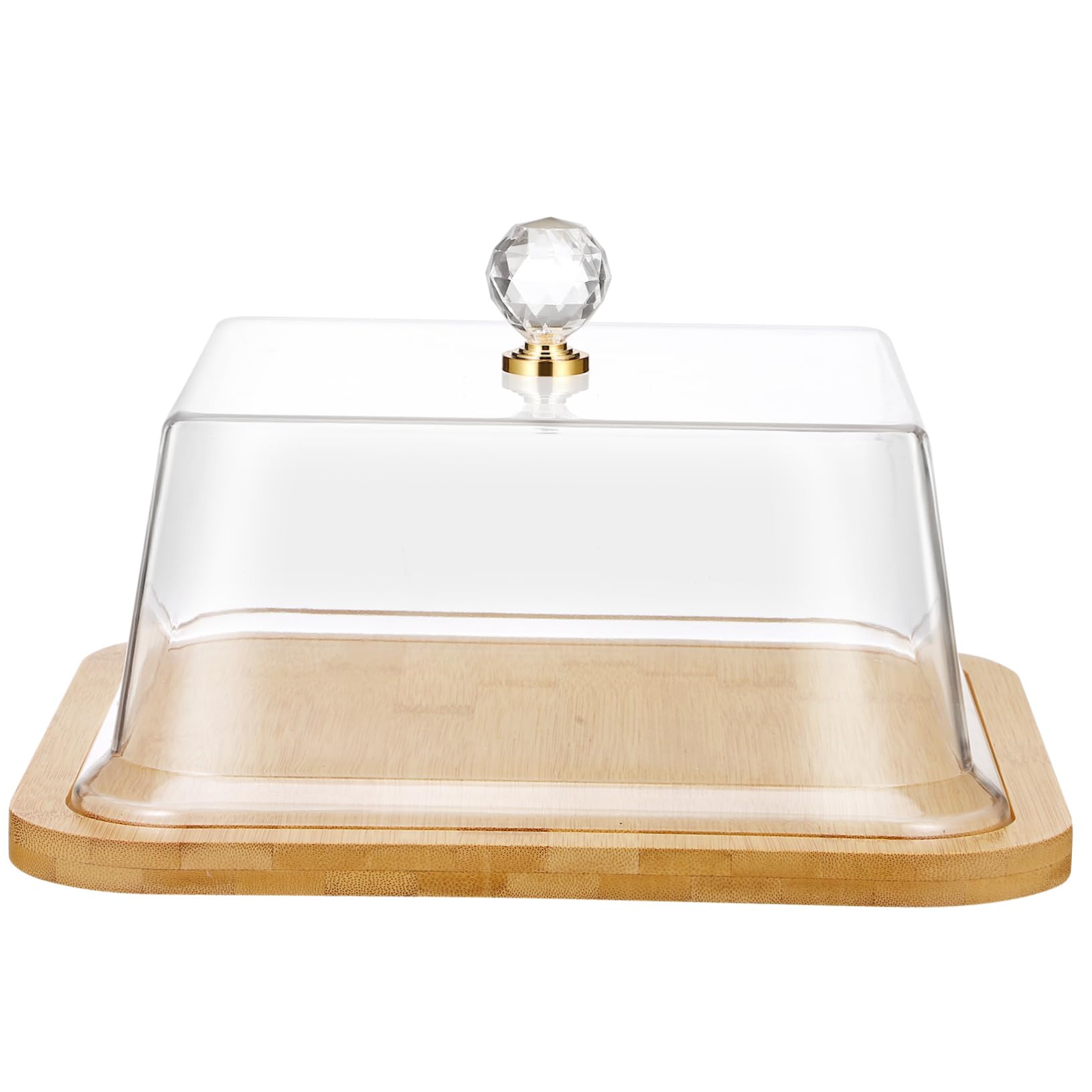 Zerodeko Plato para Pasteles y Base con Cúpula Acrílica Transparente