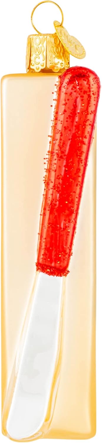 Old World Christmas Stick of Butter Glass Blown Ornament for Christmas Tree, Handcrafted Holiday Decoration, Food Collection - Image 4