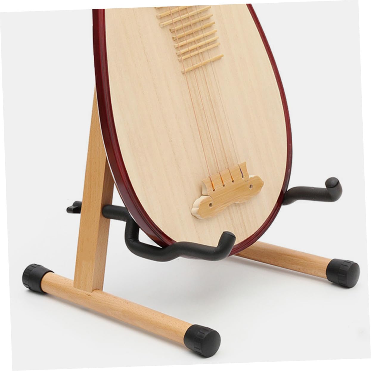 minkissy Supporto per Chitarra in Legno Pieghevole Stand per Chitarra Acustica Classica ed Elettrica Stabile per Esposizione e Trasporto