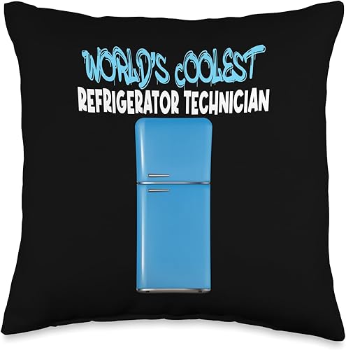 CharlIan Minds - Cool Fridge Solutions World Coolest Tech Clean Your Refrigerator Day Throw Pillow, 16x16, Multicolor