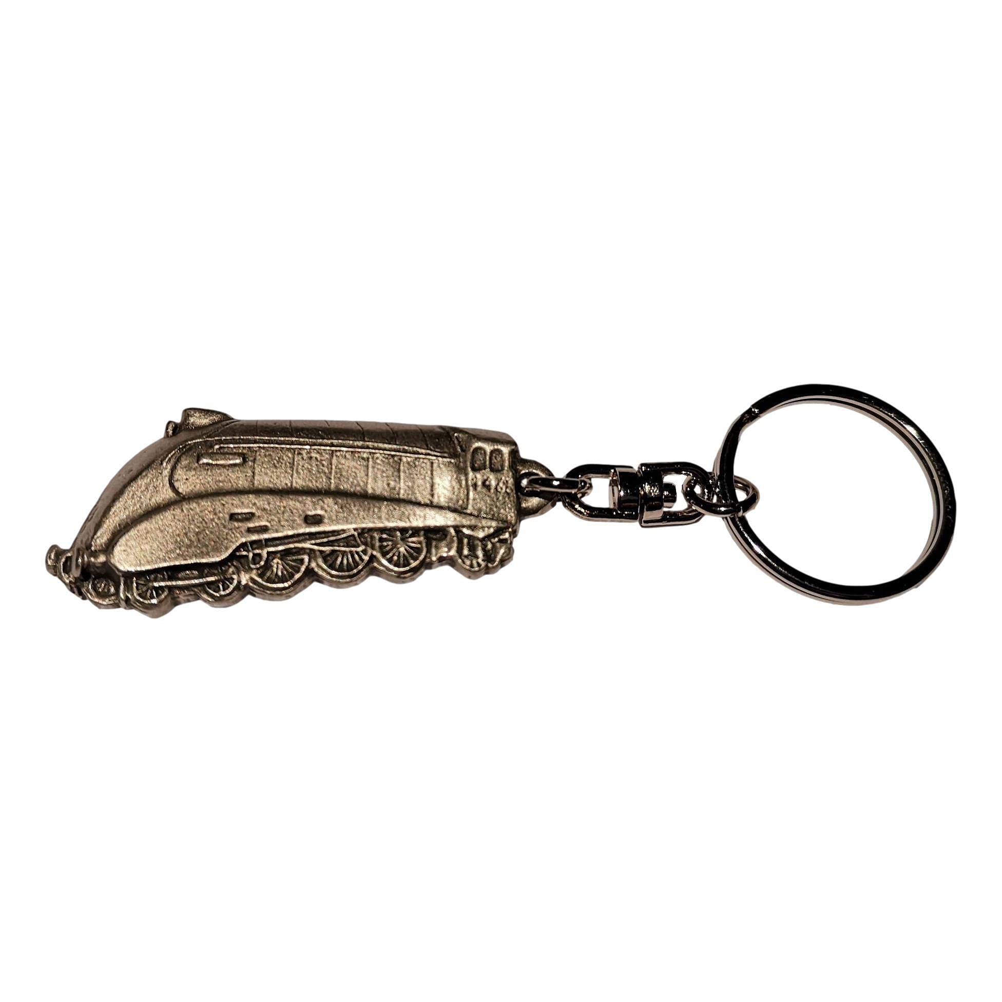Mallard Steam Train Keyring Handcrafted From English Pewter Key Ring in gift pouch