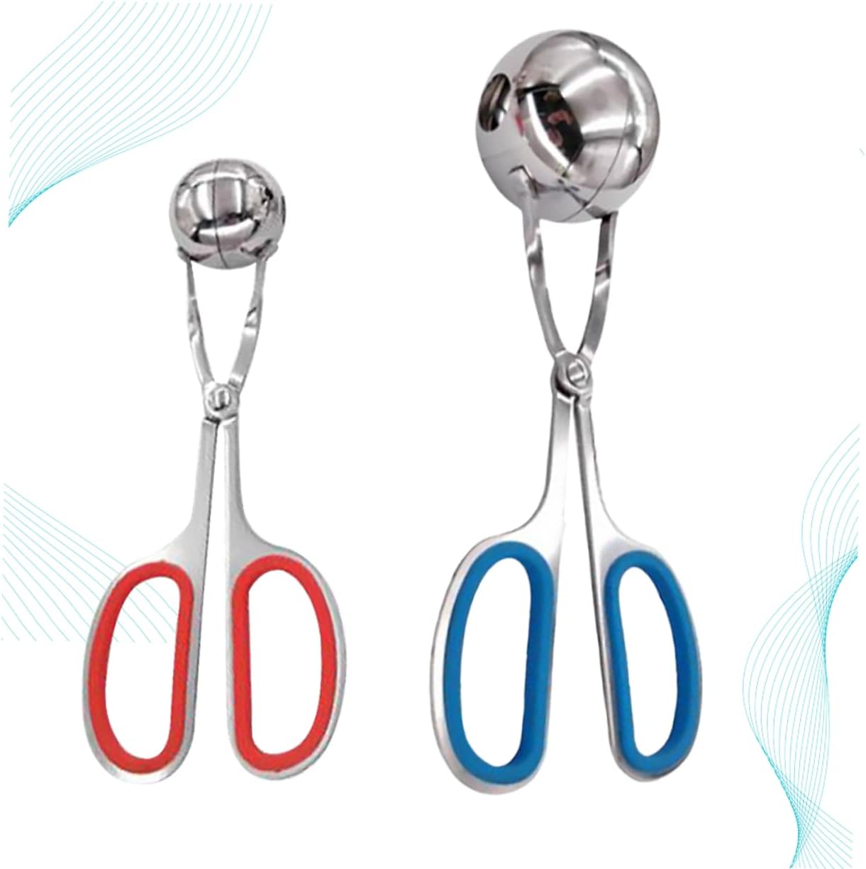 2sets Meatball Making Tool Swedish Meatballs Easy to Use Clip Stainless Steel Kitchen Clip 2pcs*2
