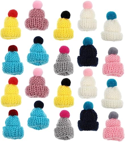 Miniatura 1 de 20 piezas de mini sombrero, decoración de Navidad, manualidades, tiene mini muñecos de nieve, accesorios de bricolaje, manualidades, decoración de