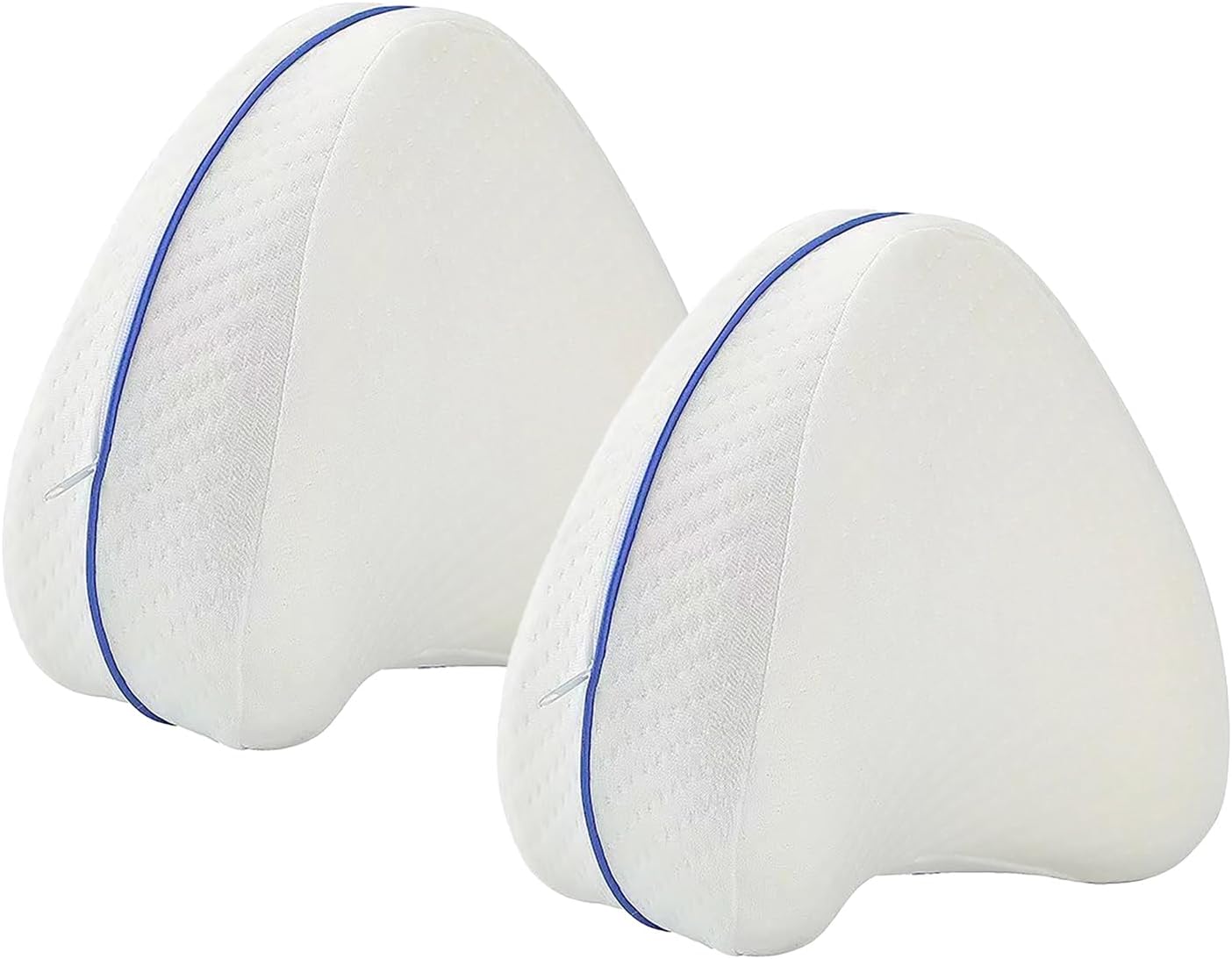 2 pcs Replacement Pillow Case for Contour Legacy Leg，Washable Zippered，Lightweight and Soft， Cover ONLY（White）
