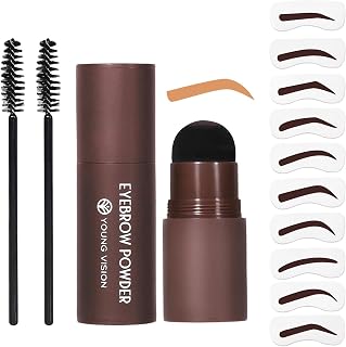 Eyebrow Stencil Kit, Waterproof Eye Brow Stamp, Eyebrow Shaping Kit, Eyebrow Makeup One-Step Pomade Thin & Thick Stencils for Perfect Brows