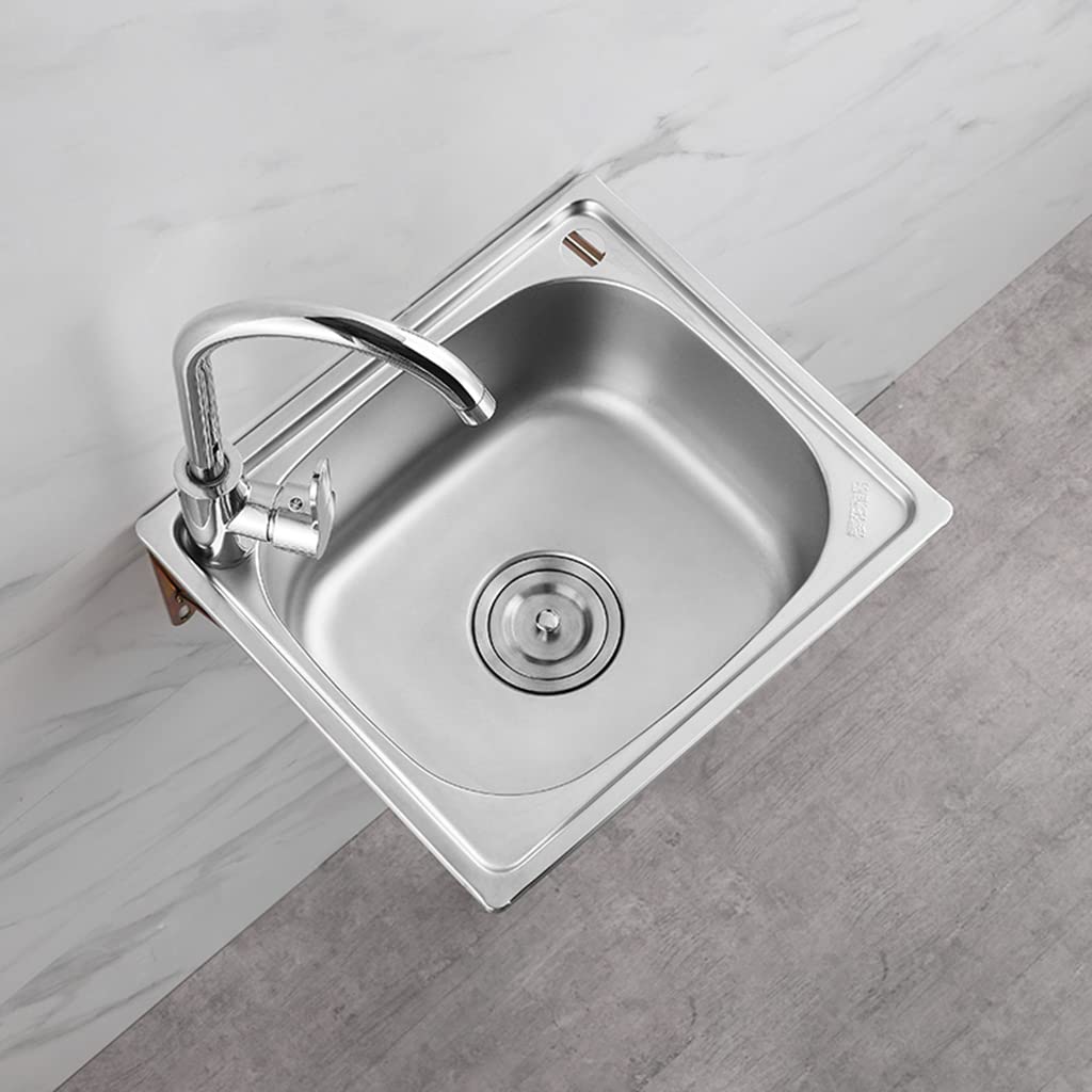Évier de cuisine inox 304 petit modèle 37cm pour restaurant garage et cuisine d'été