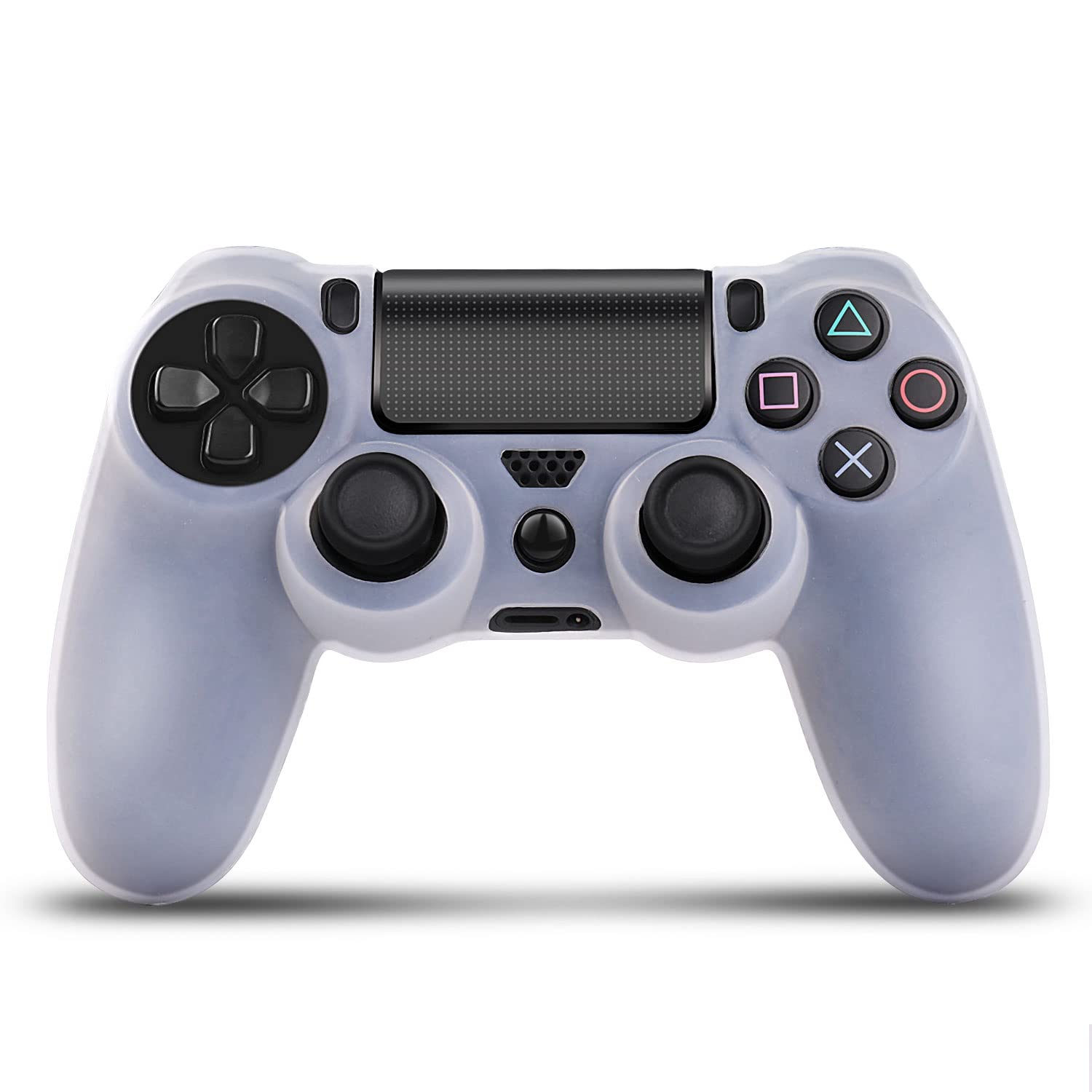 TNP for PS4 Controller Case (White) - Soft Anti-Slip Silicone Grip Case Protective Shell Cover Skin for Sony Playstation 4 Wireless Game Gaming Controller [Playstation 4]
