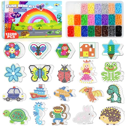 FUNZBO fuse beads kit with 20 pegboards and accessories
