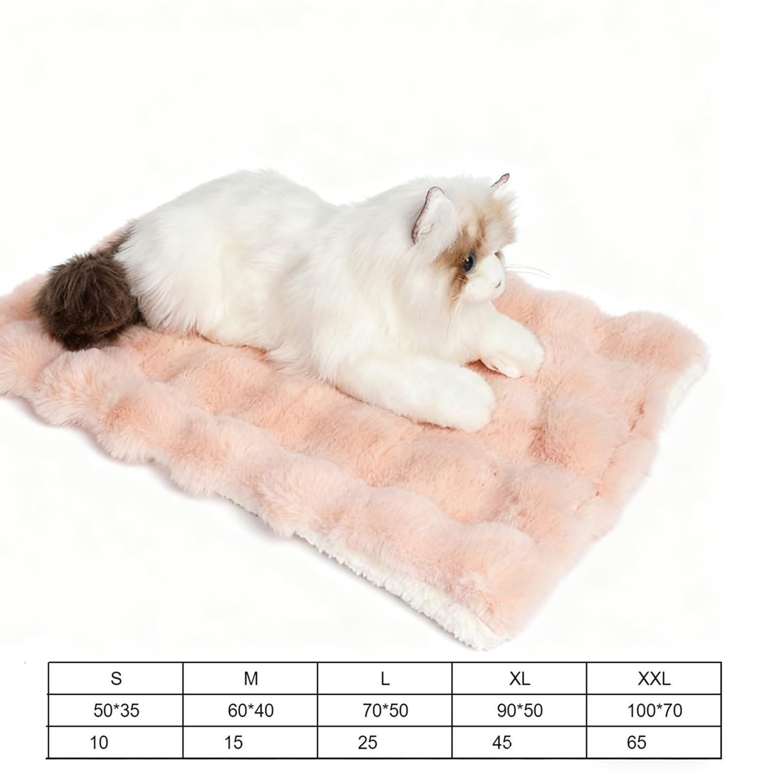 Alfombrilla cálida para arena para gatos y manta para dormir, cama suave para gatos y perros (2XL, caqui)