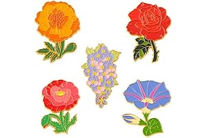 Enamel Flower Pin Set for Backpacks