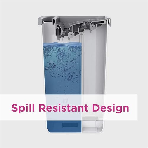 Miniatura 4 de CleanZoom Juego de trapeador y cubo de piso plano, sistema de limpieza de piso manos libres, mango de acero inoxidable, almohadilla de microfibra