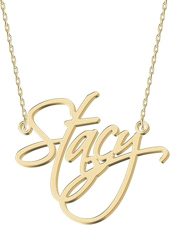 Custom Name Necklace - 925 Sterling Silver & 316 Stainless Steel, 14 Fonts & Multi-Language Options, 4 Colors, 5 Chain Styles, Personalized Gift with Premium Box