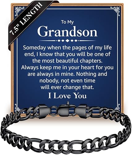 IEFLIFE Grandson Gifts Bracelet - to My Grandson Bracelet Gifts from Grandma Gra