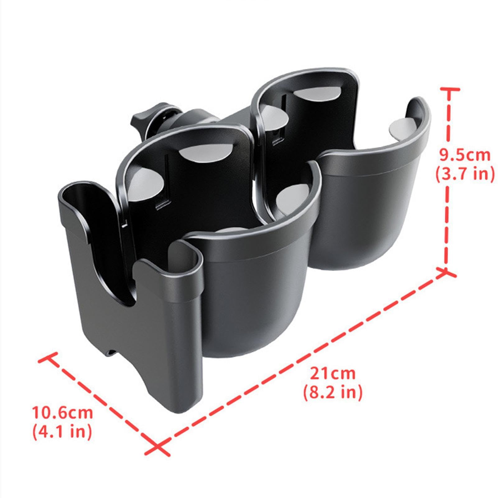 Tasse de Poussette et Support de téléphone - Porte-gobelet 3 en 1 avec Pince,Porte-gobelet Universel antidérapant, sécurisé et Stable, pour Poussette, Fauteuil Roulant, Scooter, Marcheur Zorq